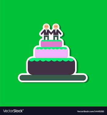 Paper sticker on stylish background of gays vector image