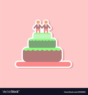 Paper sticker on stylish background of gays vector image