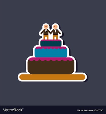 Paper sticker on stylish background of gays vector image
