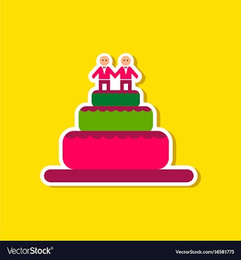 Paper sticker on stylish background of gays vector image