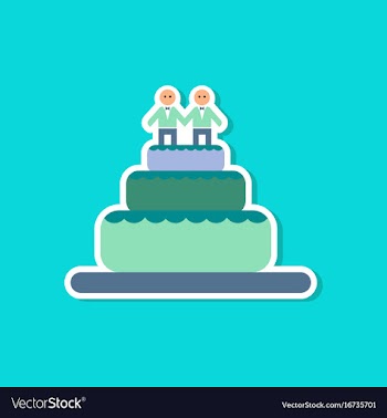 Paper sticker on stylish background of gays vector image