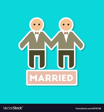 Paper sticker on stylish background of gays vector image