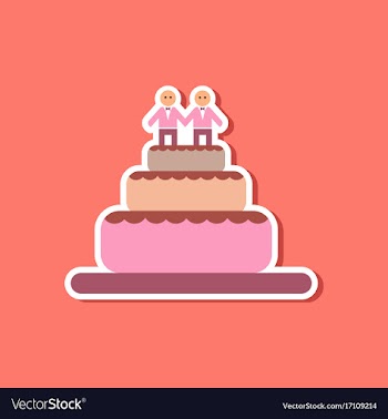 Paper sticker on stylish background of gays vector image