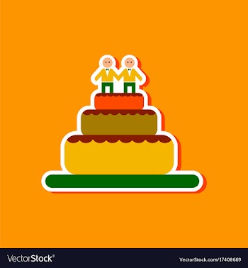 Paper sticker on stylish background of gays vector image
