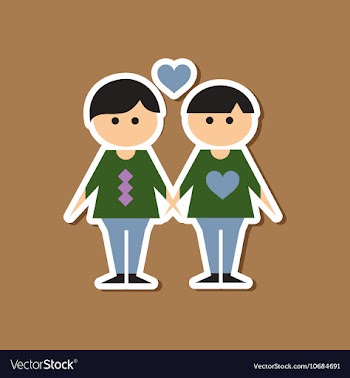 Paper sticker on stylish background of homosexual vector image