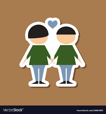 Paper sticker on stylish background of homosexual vector image