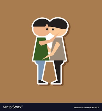 Paper sticker on stylish background of homosexual vector image