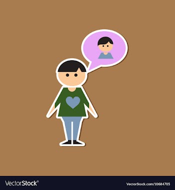 Paper sticker on stylish background of homosexual vector image