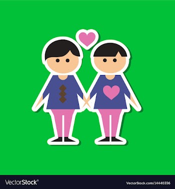 Paper sticker on stylish background of homosexual vector image