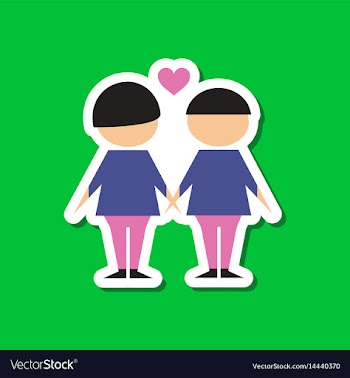 Paper sticker on stylish background of homosexual vector image
