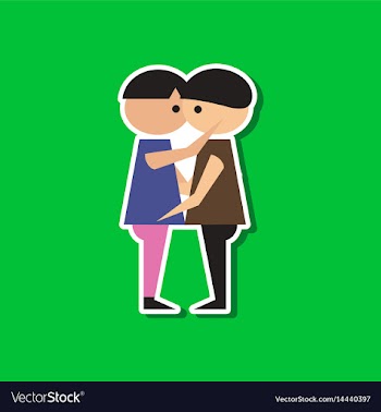 Paper sticker on stylish background of homosexual vector image