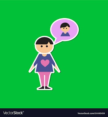 Paper sticker on stylish background of homosexual vector image
