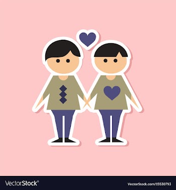 Paper sticker on stylish background of homosexual vector image