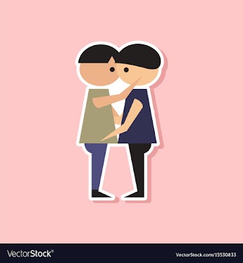 Paper sticker on stylish background of homosexual vector image