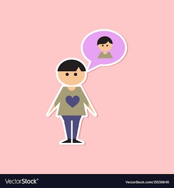 Paper sticker on stylish background of homosexual vector image