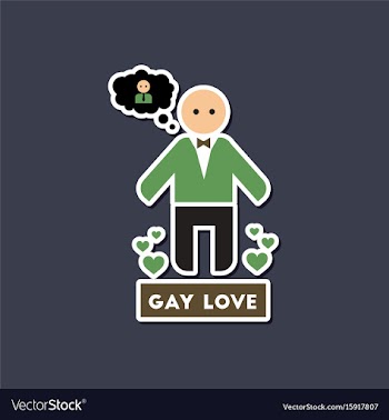 Paper sticker on stylish background of homosexual vector image