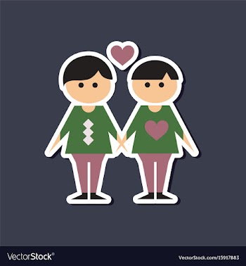 Paper sticker on stylish background of homosexual vector image