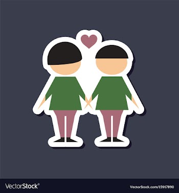 Paper sticker on stylish background of homosexual vector image