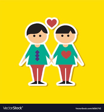 Paper sticker on stylish background of homosexual vector image