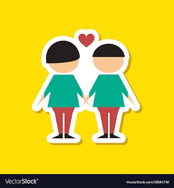 Paper sticker on stylish background of homosexual vector image
