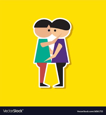 Paper sticker on stylish background of homosexual vector image