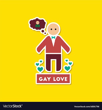 Paper sticker on stylish background of homosexual vector image