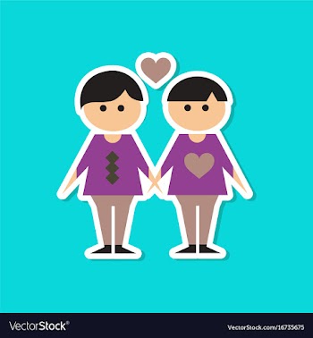 Paper sticker on stylish background of homosexual vector image