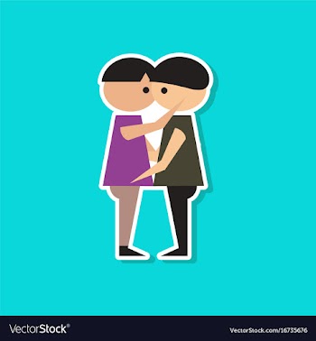 Paper sticker on stylish background of homosexual vector image