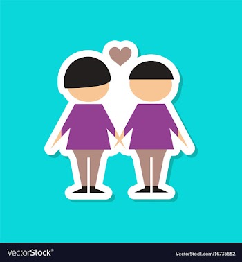 Paper sticker on stylish background of homosexual vector image