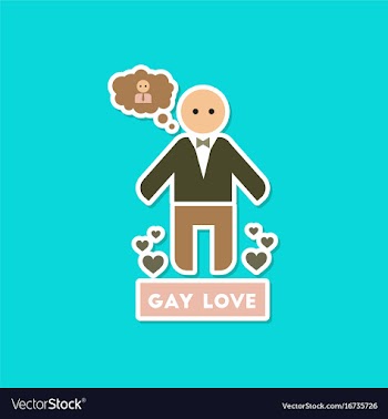 Paper sticker on stylish background of homosexual vector image