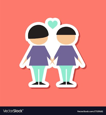 Paper sticker on stylish background of homosexual vector image