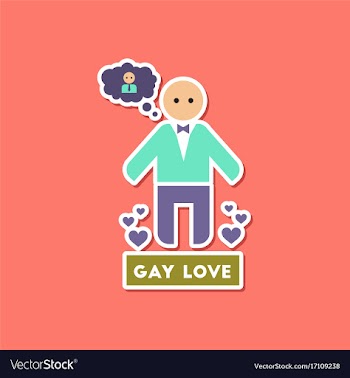 Paper sticker on stylish background of homosexual vector image