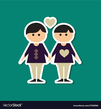 Paper sticker on stylish background of homosexual vector image