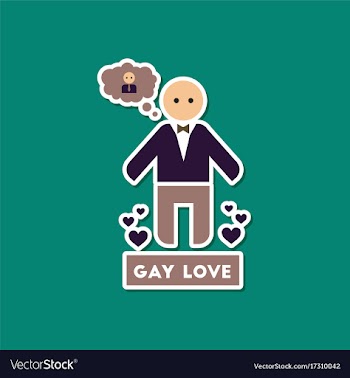 Paper sticker on stylish background of homosexual vector image