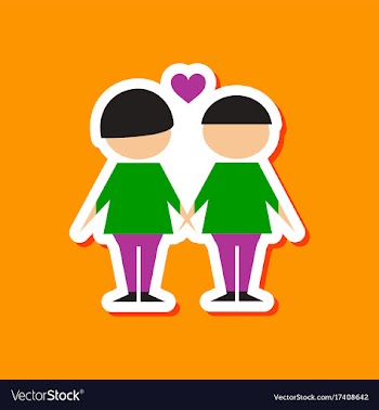 Paper sticker on stylish background of homosexual vector image