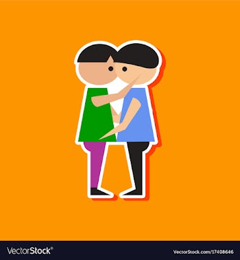 Paper sticker on stylish background of homosexual vector image