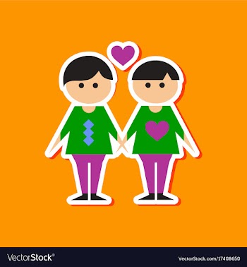 Paper sticker on stylish background of homosexual vector image