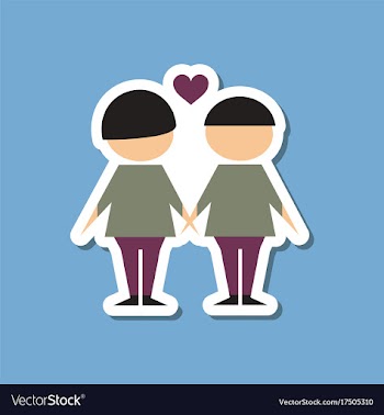Paper sticker on stylish background of homosexual vector image