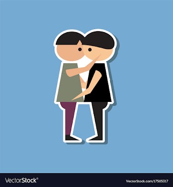Paper sticker on stylish background of homosexual vector image
