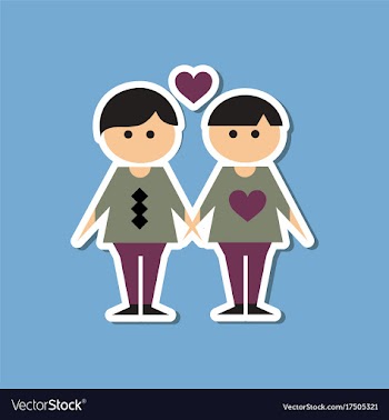 Paper sticker on stylish background of homosexual vector image