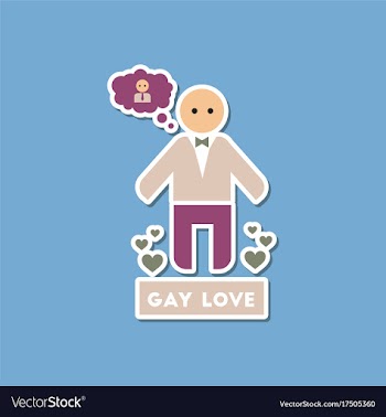 Paper sticker on stylish background of homosexual vector image