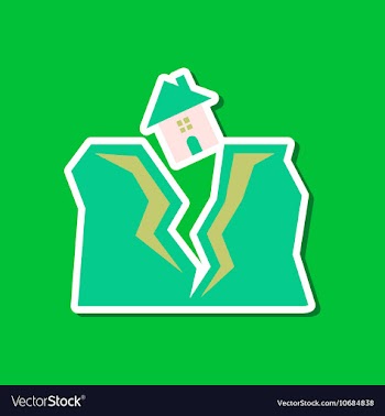 Paper sticker on stylish background of house vector image