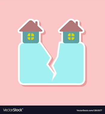 Paper sticker on stylish background of house vector image