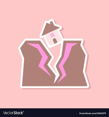 Paper sticker on stylish background of house vector image