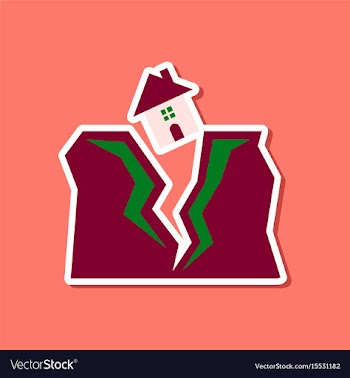 Paper sticker on stylish background of house vector image