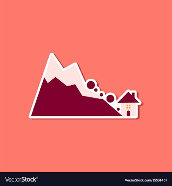 Paper sticker on stylish background of house vector image