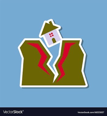Paper sticker on stylish background of house vector image