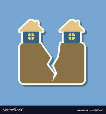 Paper sticker on stylish background of house vector image