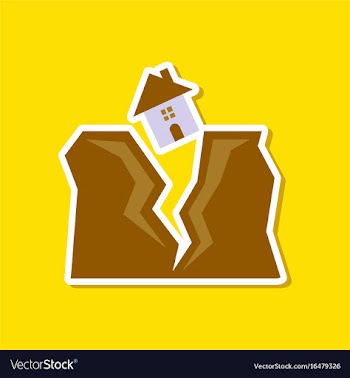 Paper sticker on stylish background of house vector image