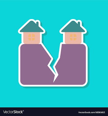 Paper sticker on stylish background of house vector image